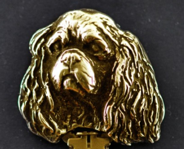 Cavalier King Charles Hard Gold Plated Key Chain