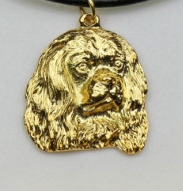 Cavalier King Charles Hard Gold Plated Key Chain