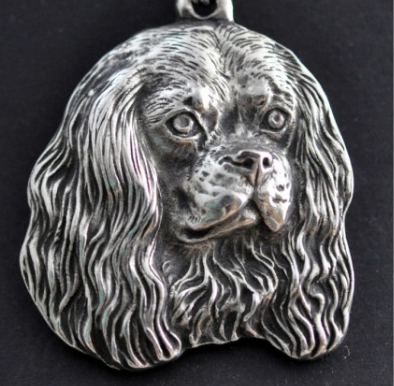Cavalier King Charles Silver Plated Key Chain