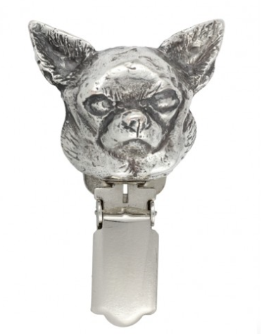 Chihuahua Smooth Coat Silver Plated Show Clip