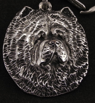 Chow Chow Silver Plated Key Chain