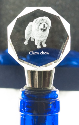 Chow Chow Crystal Wine Stopper
