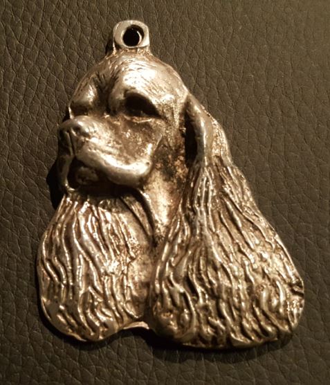 Cocker Spaniel American Silver Plated Key Chain