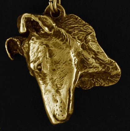 Collie Smooth Hard Gold Plated Key Chain