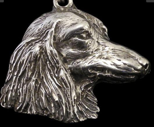 Dachshund Long Coat Silver Plated Pendant