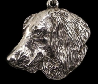 Dachshund Lond Coat Silver Plated Pendant