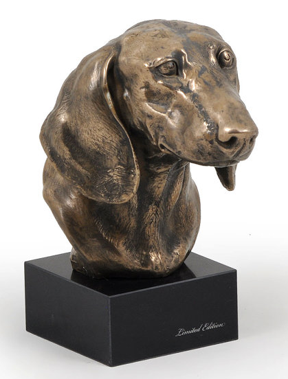 Dachshund Smooth Coat Statue on a Marble Base