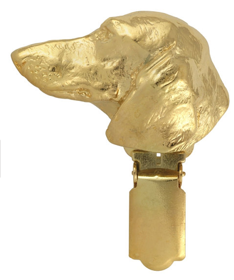Dachshund Smooth Coat Hard Gold Plated Show Clip