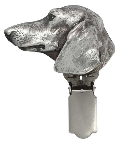 Dachshund Smooth Coat Silver Plated Show Clip