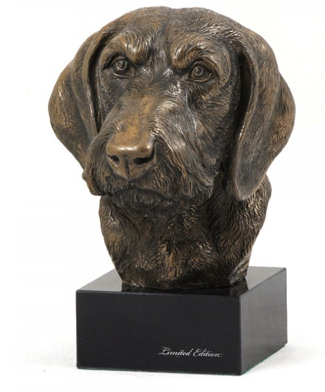 Dachshund Wire Coat Statue on a Marble Base