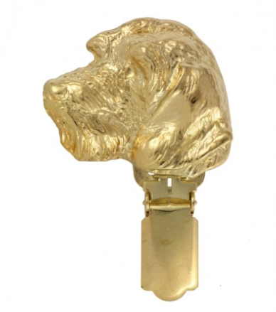 Dachshund Wire Coat Hard Gold Plated Show Clip
