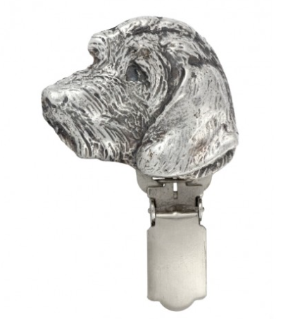 Dachshund Wire Coat Silver Plated Show Clip