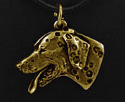 Dalmatian Hard Gold Plated Pendant
