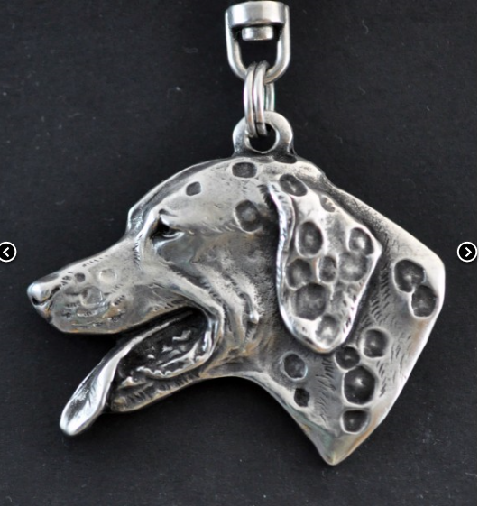 Dalmatian Silver Plated Key Chain