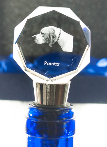 English Pointer Crystal Wine Stopper