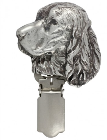 English Springer Spaniel Silver Plated Show Clip