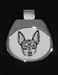 Fox Terrier Toy Silver Plated Pendant