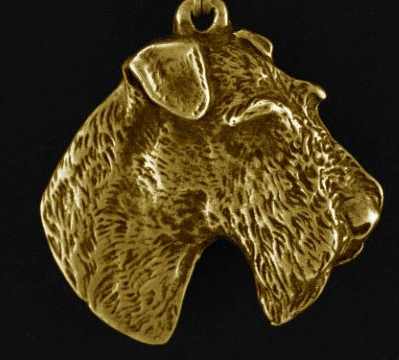 Fox Terrier Hard Gold Plated Pendant