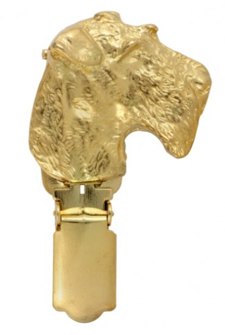 Fox Terrier Hard Gold Plated Show Clip