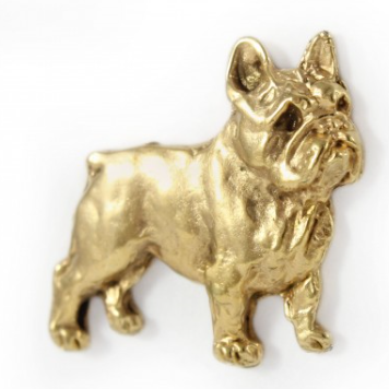 French Bulldog Hard Gold Plated Lapel Pin