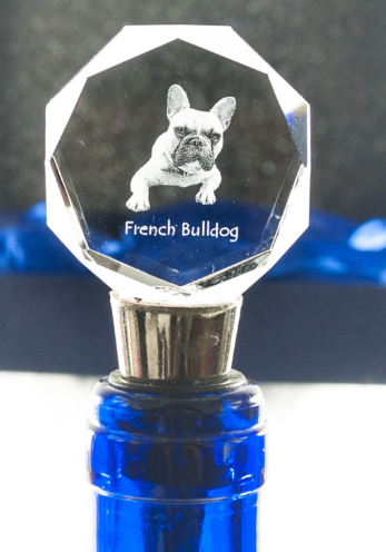 French Bulldog Crystal Wine Stopper