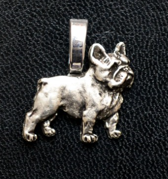 French Bulldog Small Silver Plated Full Body Mini Charm