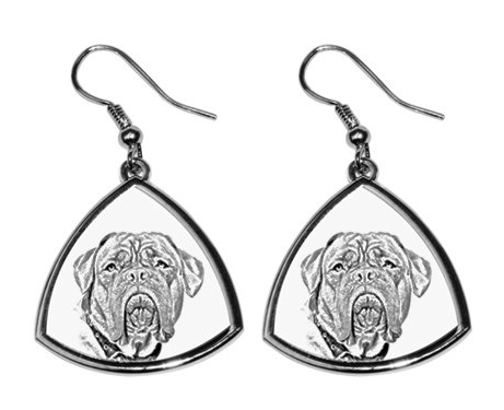 French Mastiff Silver Plated Earrings