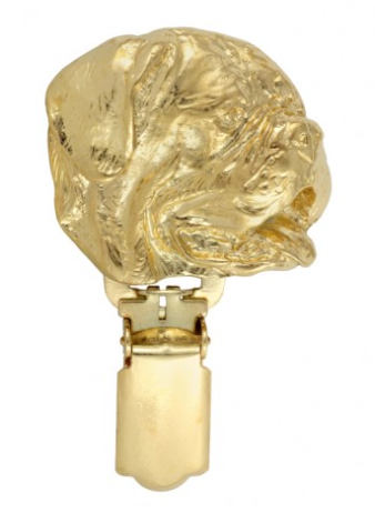 French Mastiff Hard Gold Plated Show Clip