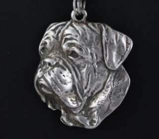 French Mastiff Silver Plated Pendant