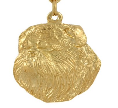 Brussles Griffon Hard Gold Plated Key Chain