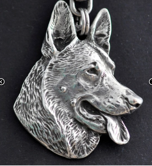 German Shepherd Silver Plated Pendant