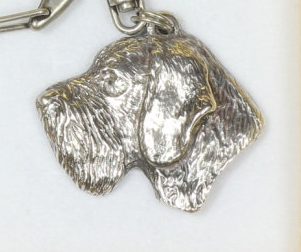 German Wirehaired Pointer Silver Plated Key Chain