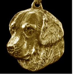 Golden Retriever Hard Gold Plated Pendant