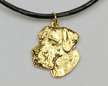 Great Dane Hard Gold Plated Necklace