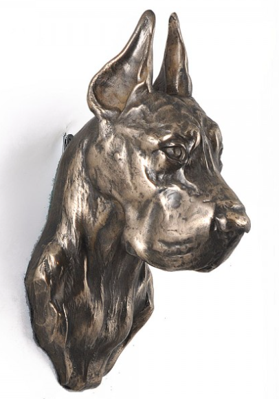 Great Dane Wall Hung Statue Cropped Ears