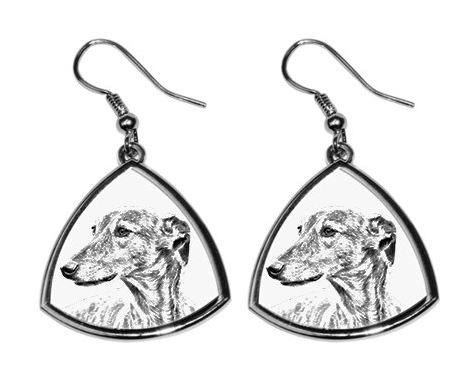 Greyhound Silver Plated Earrings