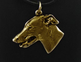 Greyhound Hard Gold  Plated Pendant
