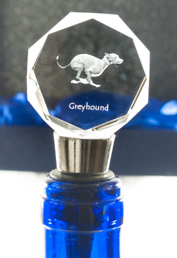 Greyhound Crystal Wine Stopper