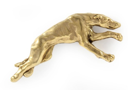Greyhound Hard Gold Plated Lapel Pin