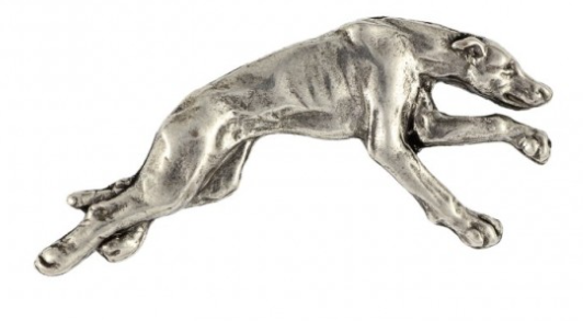 Greyhound Silver Plated lapel Pin