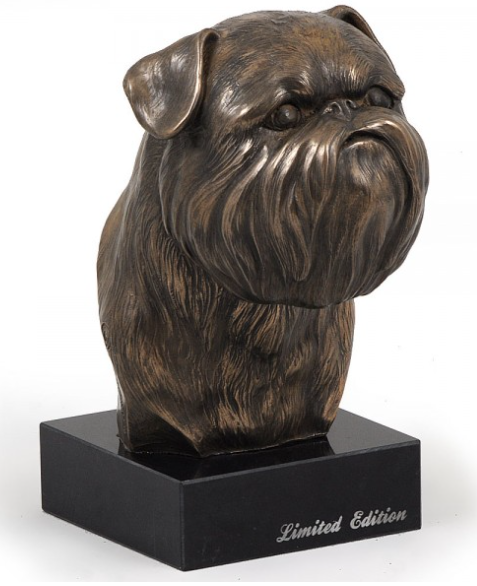 Brussels Griffon Statue on a Marble Base