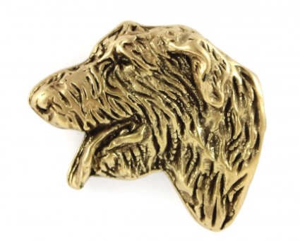 Irish Wolfhound Hard Gold Plated Lapel Pin