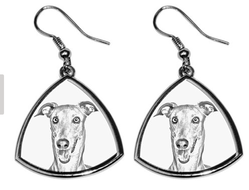 Italian Greyhound Silver Plated Earrings