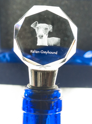 Jack Russell Crystal Wine Stopper