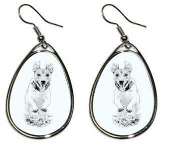Jack Russell Silver Played Earrings