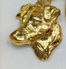 Jack Russell Terrier Hard Gold Plated Pendant