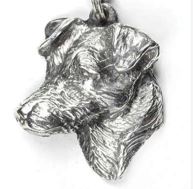 Jack Russell Terrier Silver Plated Key Chain