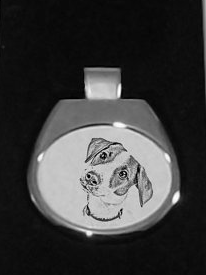 Jack Russell White Pendant
