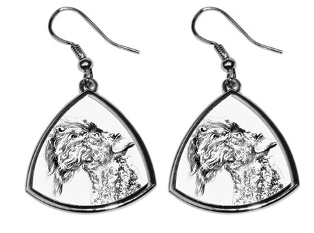 Kerry Blue Terrier Silver Plated Earrings