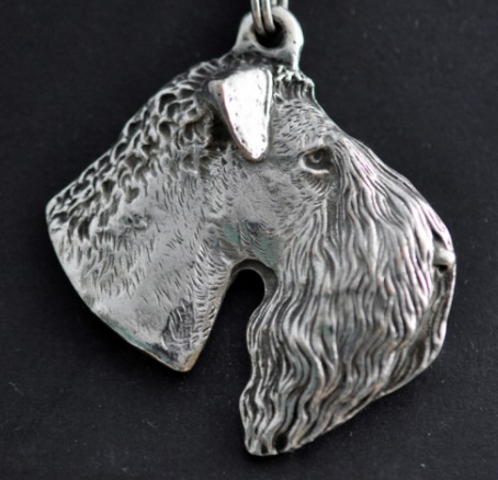 Kerry Blue Terrier Silver Plated Key Chain